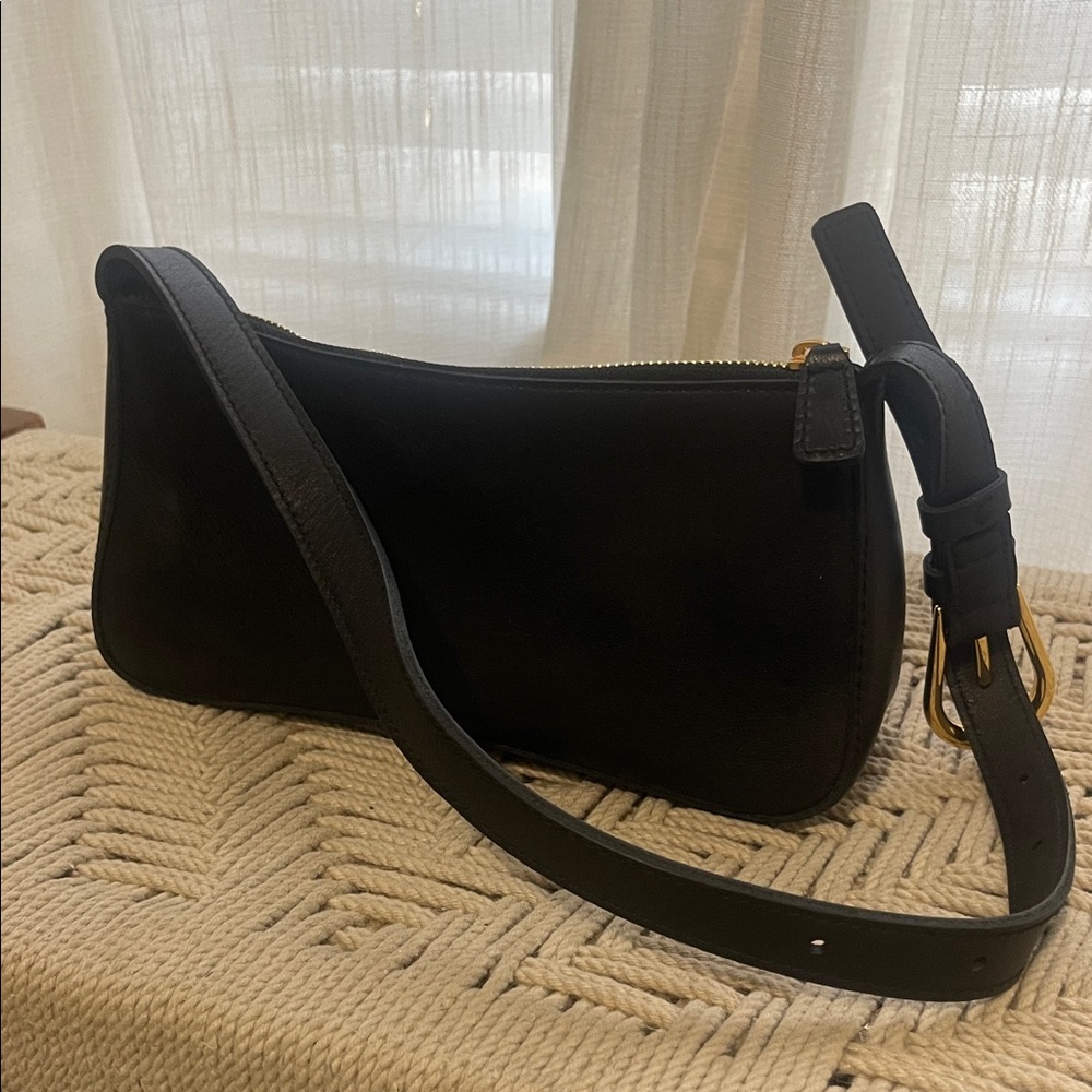 Madewell Black Leather Shoulder Bag